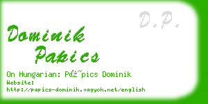 dominik papics business card